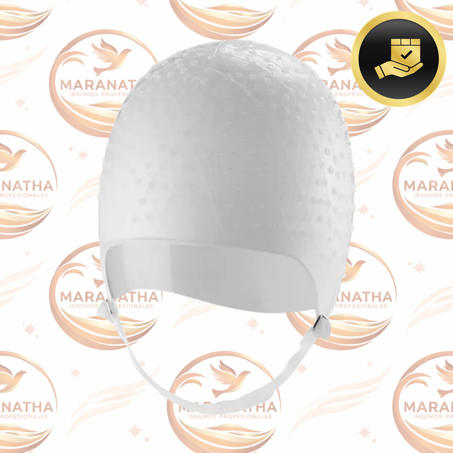 Gorra Romana De Silicona Para Mechas Reflejos Dompel Blanca Color Blanco