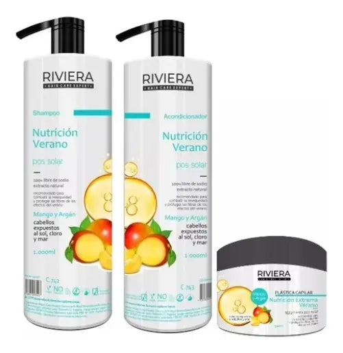 Kit Shampo + Acondicionador Nutrición Verano Sin Sal 1 Litro
