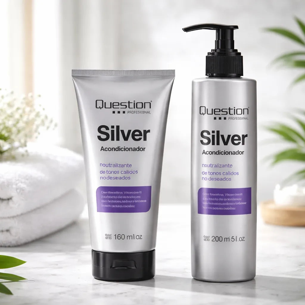 Pack Blonde Silver Question Sh + Acond Profesional