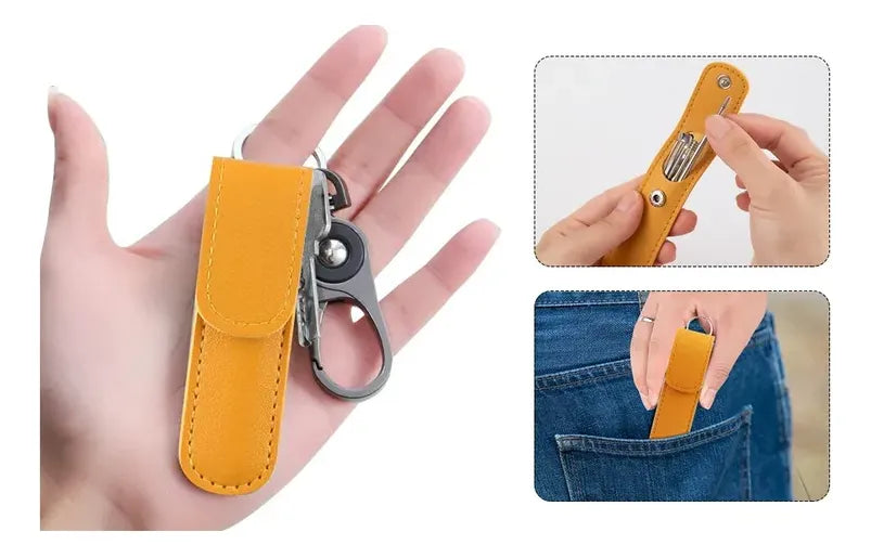 Kit De Limpieza Para Oído Con Funda 6 Pcs Acero Inoxidable