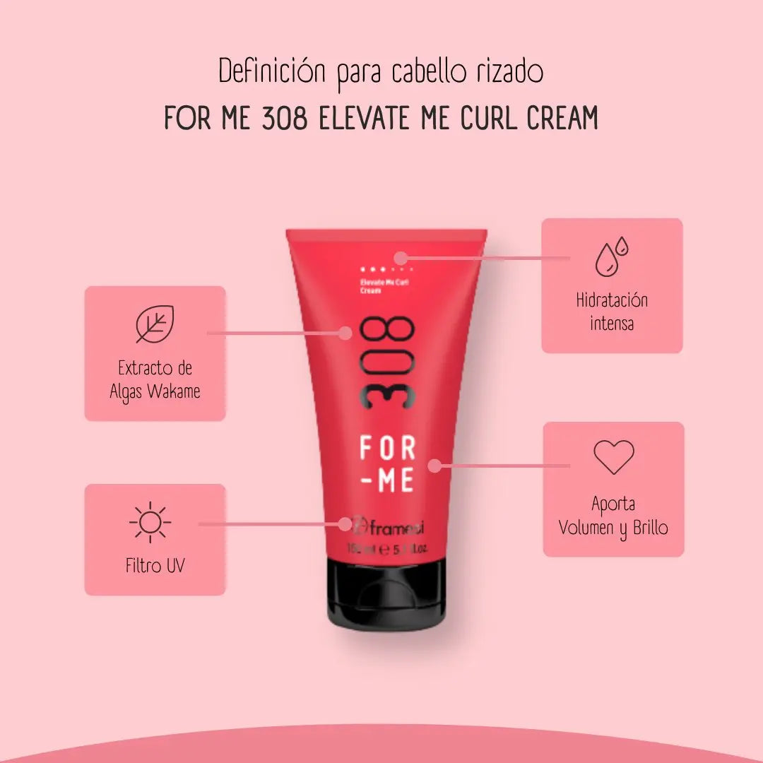 Crema Elevate Me Curl 308 Cabello Rulos 150ml For Me Framesi