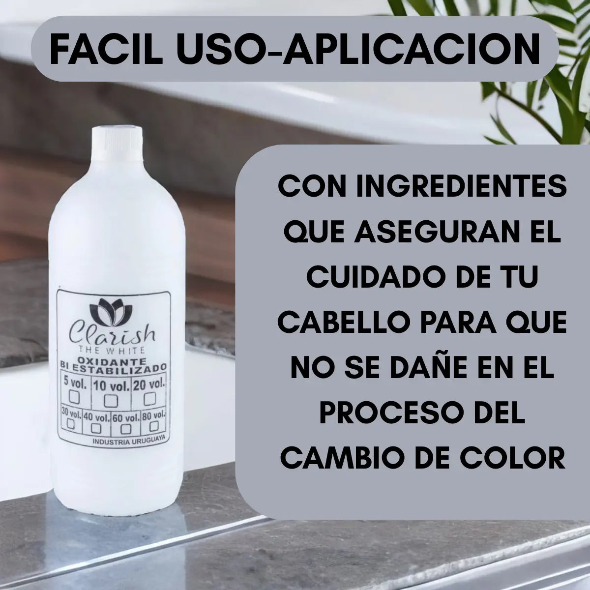 Oxidante Cremoso Estabilizador 1lt Clarish The White Deco