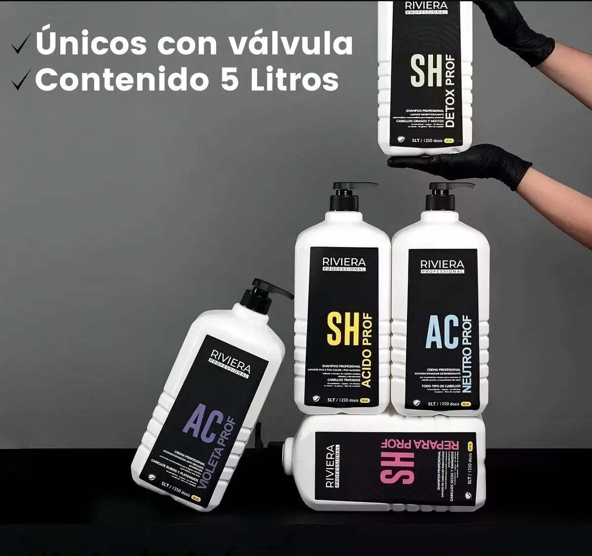 Shampoo Acido Riviera Profesional Sin Sal Vegano 5 Litros