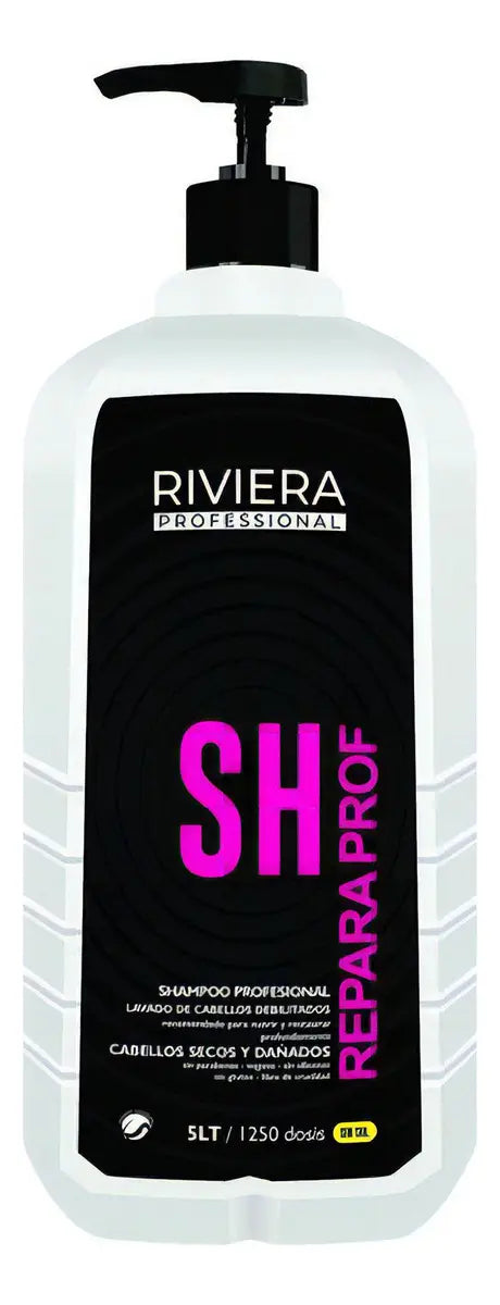 Shampoo Reparador Nutre Riviera Profesional Sin Sal 5 Litros