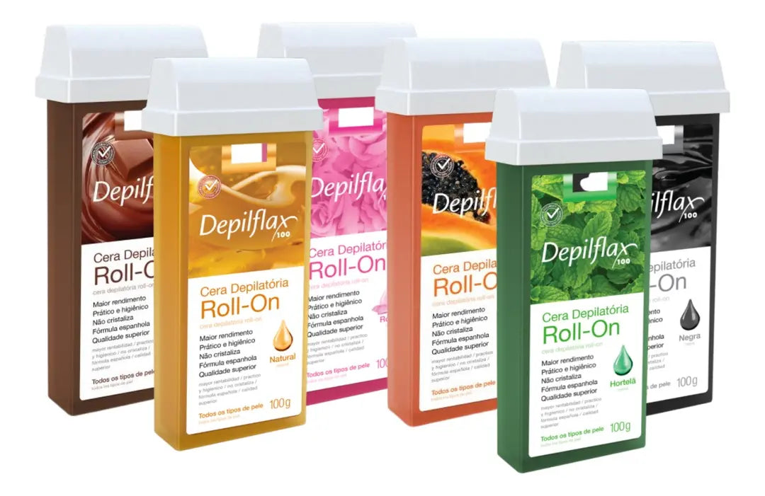 Cartucho de cera depilatoria Depilflax, rollo, 100 g, natural, universal, para piel suave y rápida