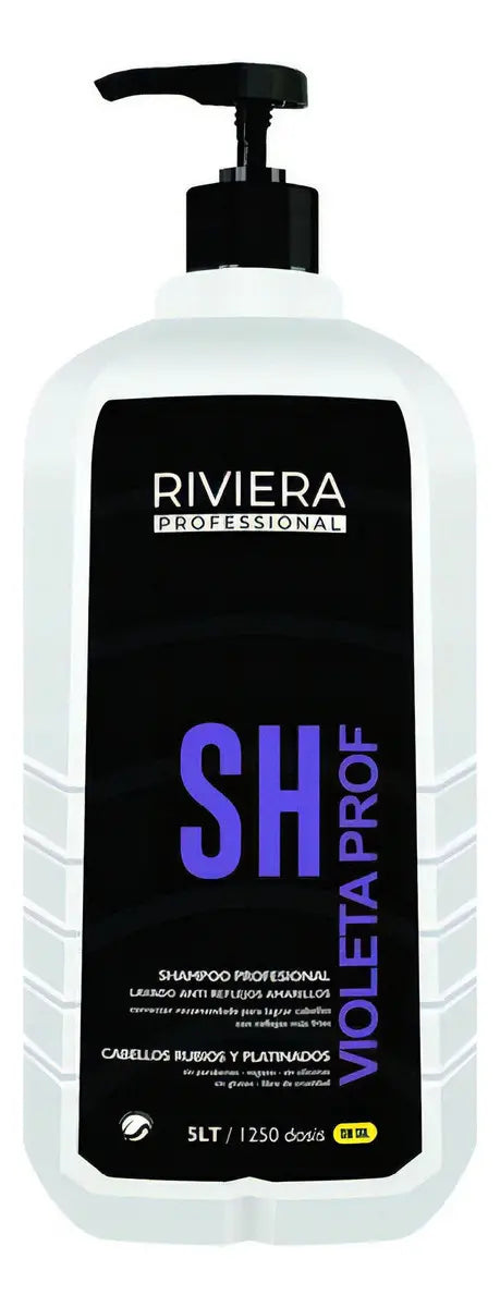 Shampoo Matizador Violeta Para Rubios Riviera Sin Sal 5l