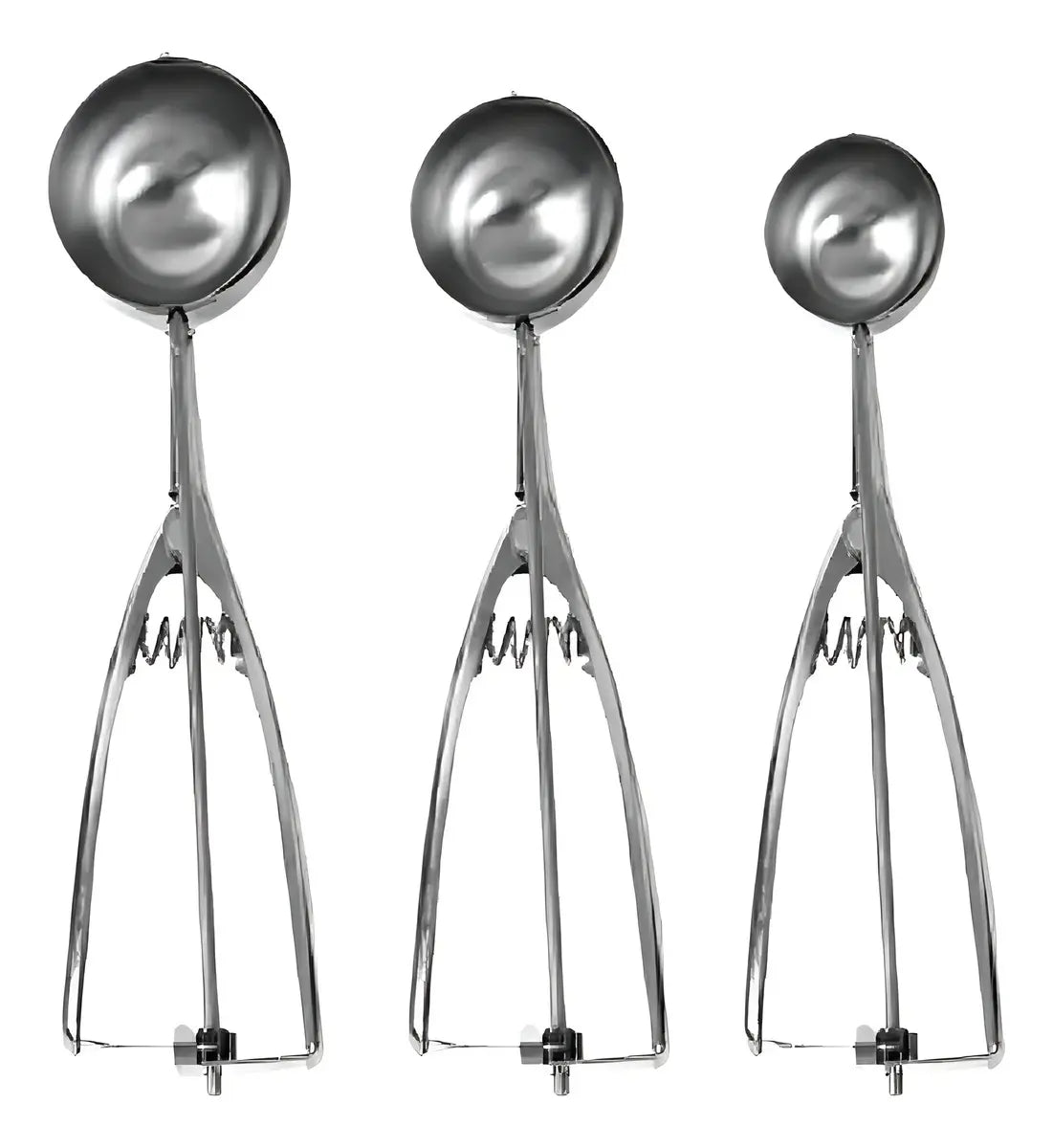 Cucharas Helado Acero Inoxidable 3 Piezas Color Plateado