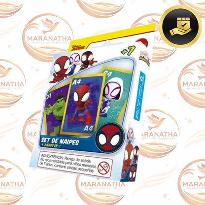 Juego De Cartas Spidey Royal 4 En 1 Pocket