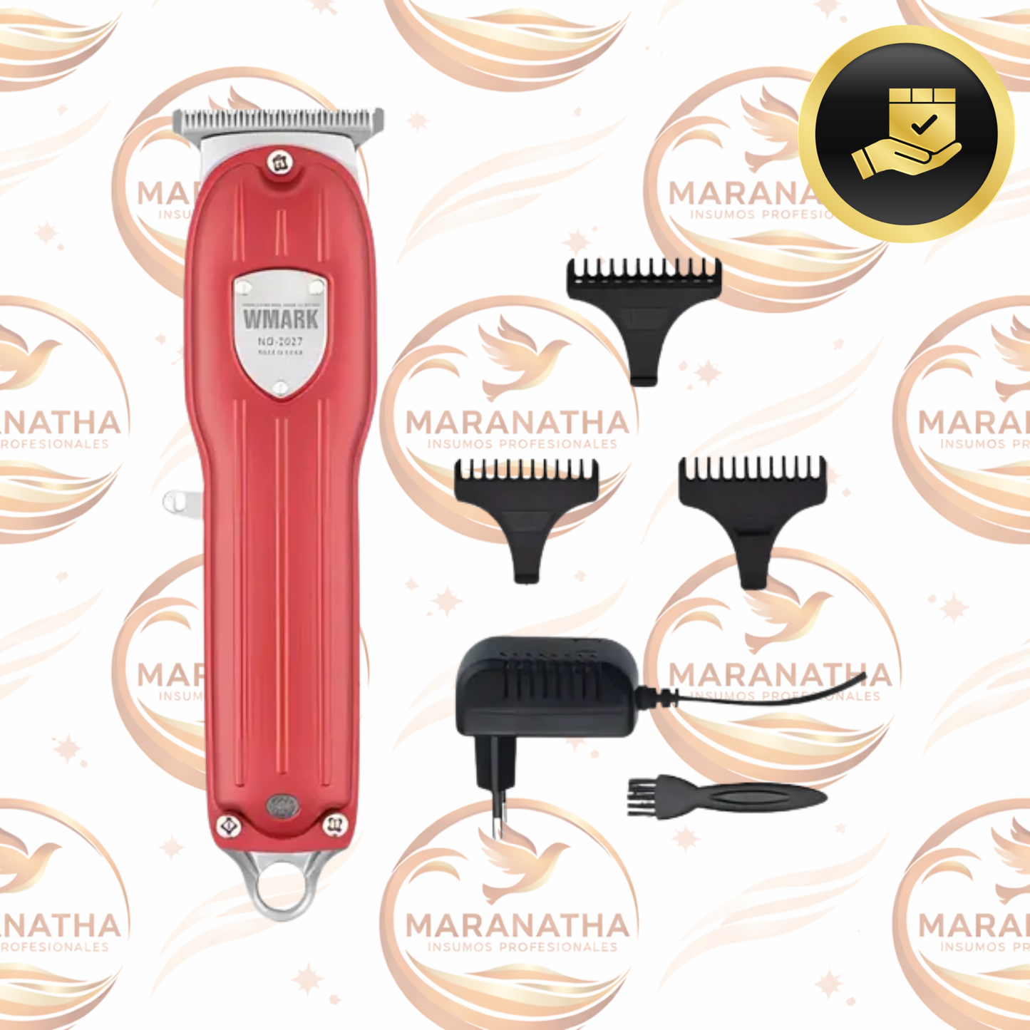 Máquina Corta Pelo Inalámbrica Wmark Patillera Rojo NG-2027