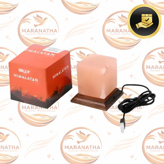 Lampara Con Luz De Colores De Sal Himalaya Cuadrada Usb Gs
