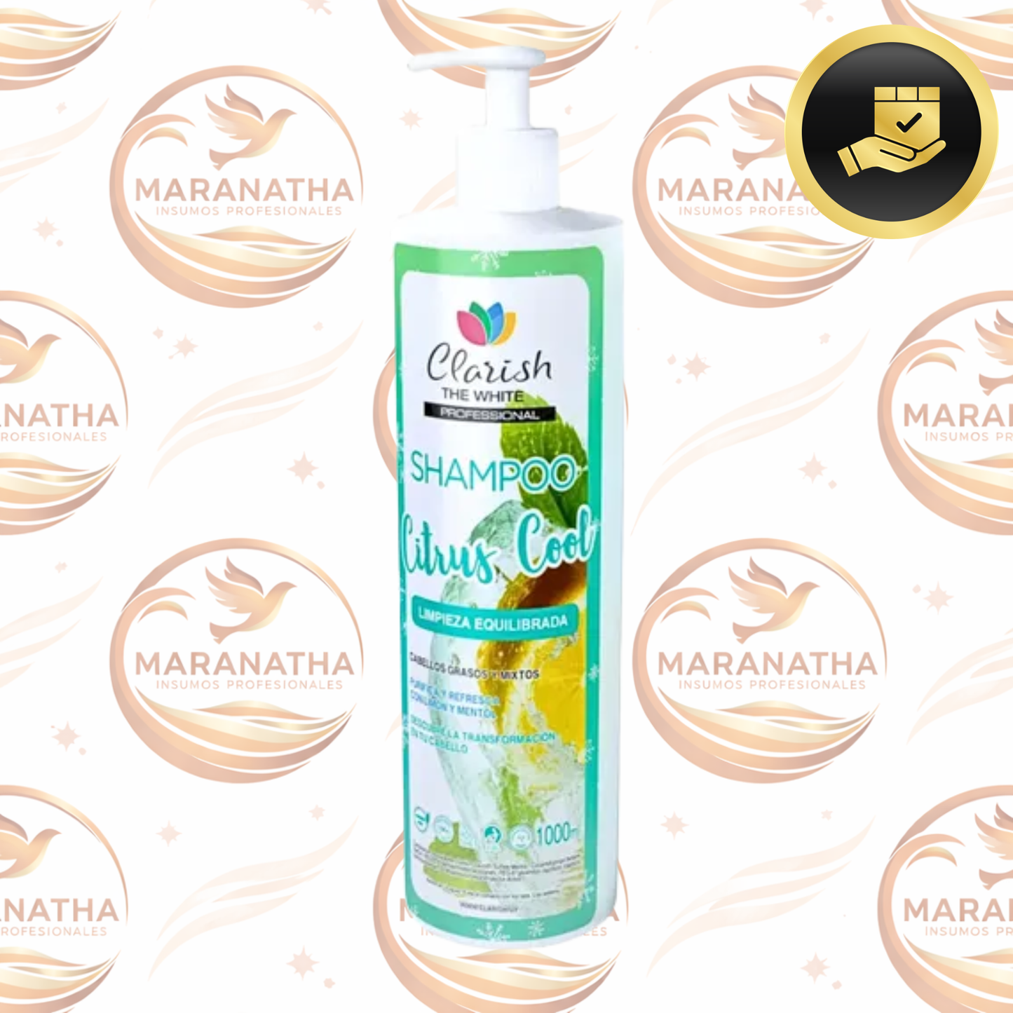 Shampoo Sin Sal Menta Y Limon Cabellos Grasos Clarish 1lt