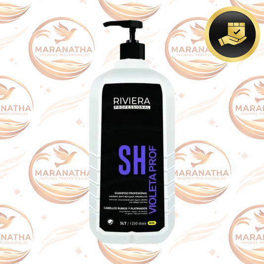 Shampoo Matizador Violeta Para Rubios Riviera Sin Sal 5l