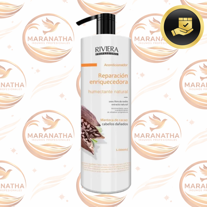 Acondicionador Cabello Dañado Chocolate Riviera 1l