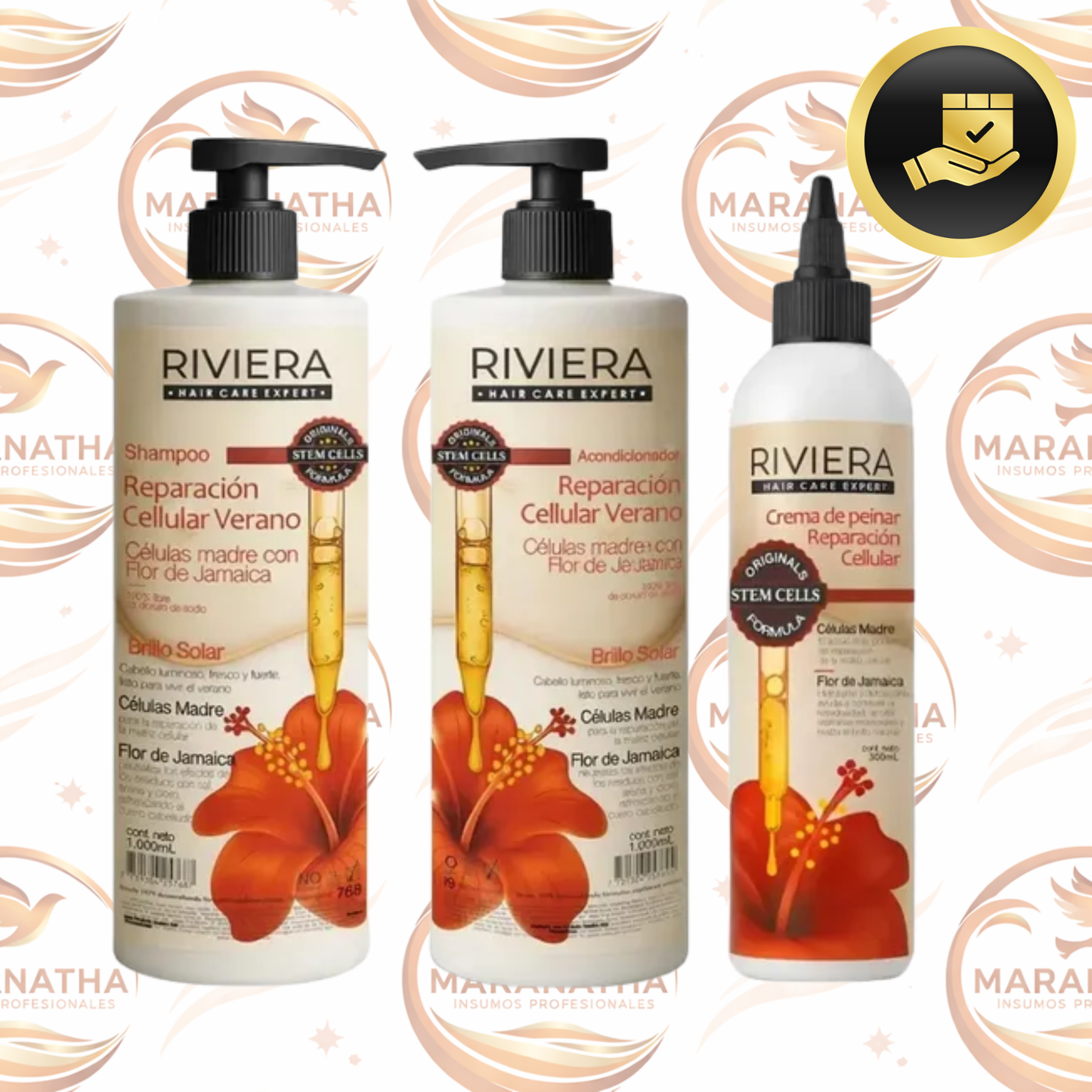 Pack Jamaica Sh + Acond + Crema Peinar Jamaica Celulas Madre