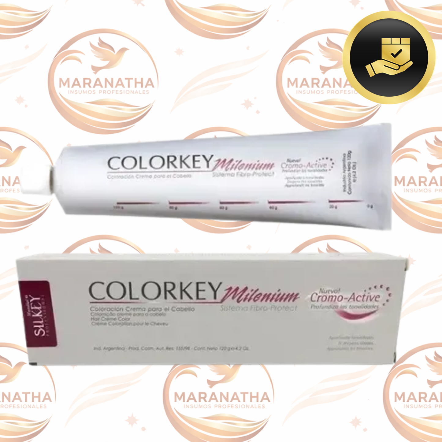 Tinta Silkey Colorkey Milenium Coloración Crema Profesional 120 G Tono 5 castaño claro natural