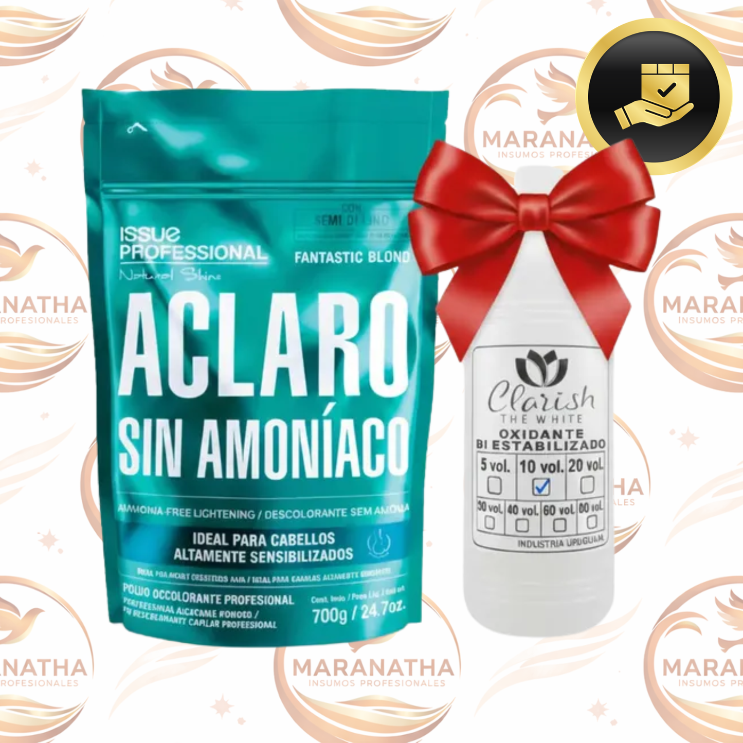 Polvo Decolorante Sin Amoniaco + Oxidante Activador Clarish