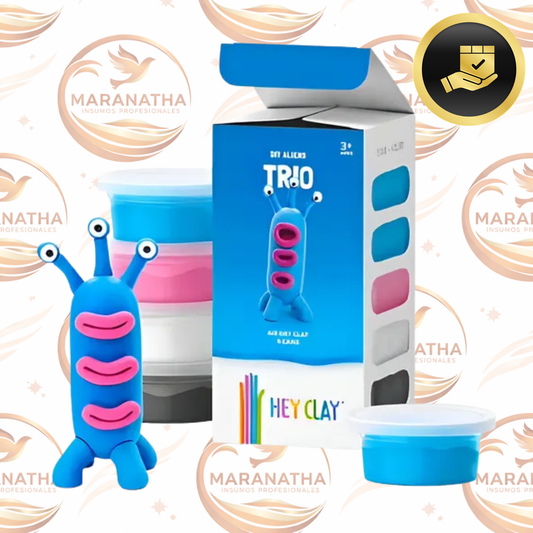 Hey Clay Plastilina Moldeable Color Trio Arcilla Creativa Niños 3+