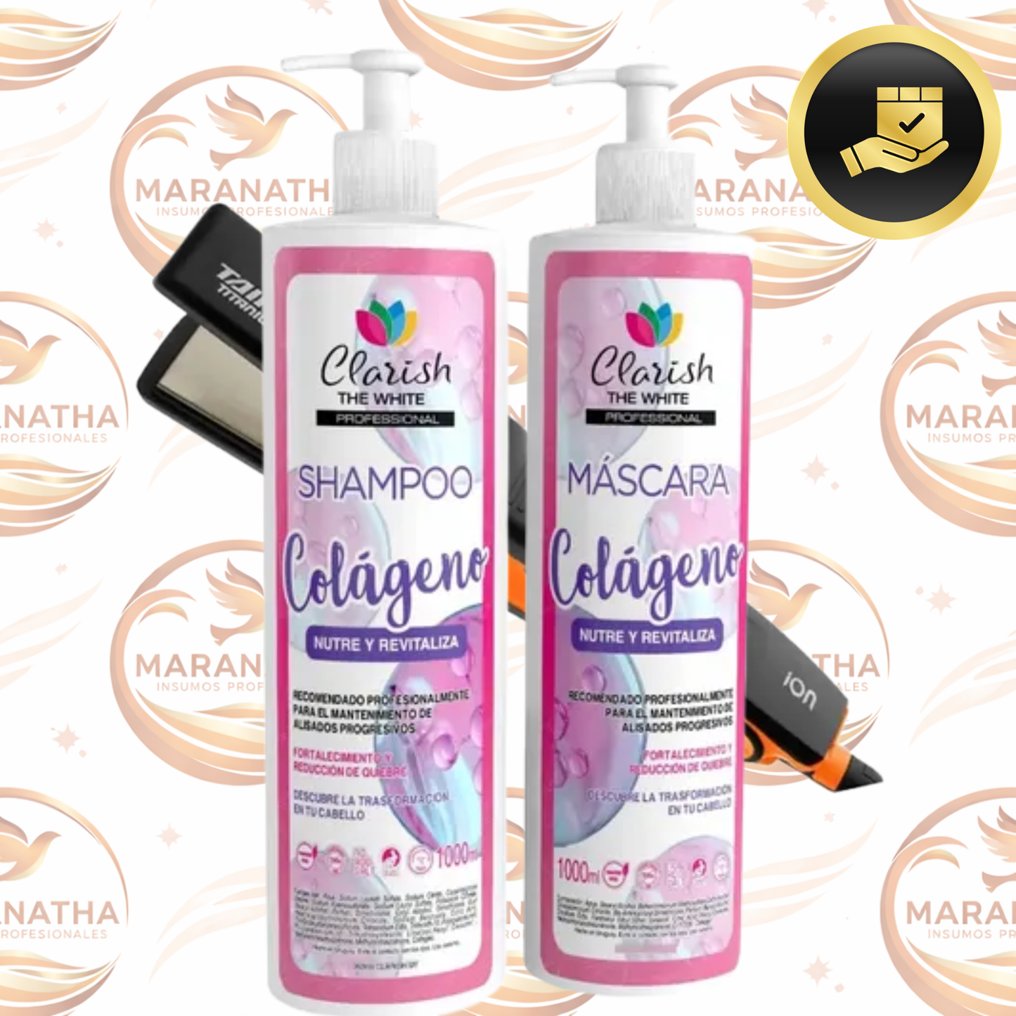 Shampoo Sin Sal Y Acondicionador Colageno  Clarish Prof Kit