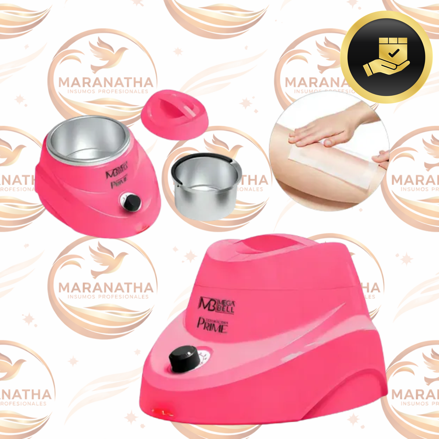 Calentador de cera depilatoria Mega Bell Prime color rosa