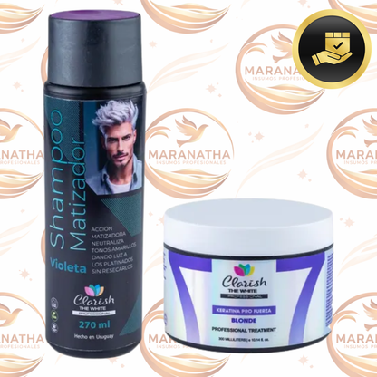 Shampoo Matizador Masculino + Keratina Blonde Decolorados