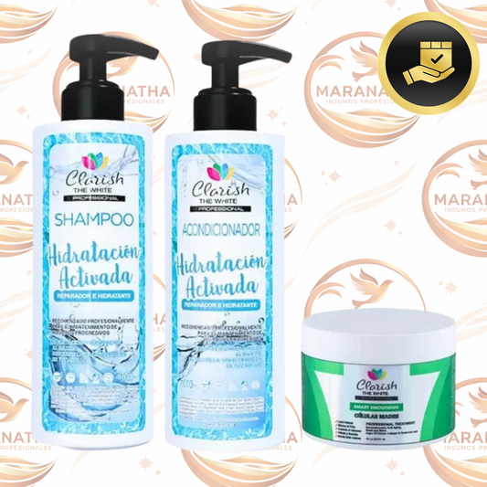 Pack Shampoo Sin Sal + Acond Hidratación + Alisado S/ Formol