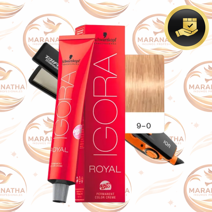 Igora Royal 9-0 Rubio Extra Claro Natural Coloración Schwarzkopf