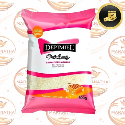 Cera Depilatoria En Perlas Natural Depimiel 800 Gr