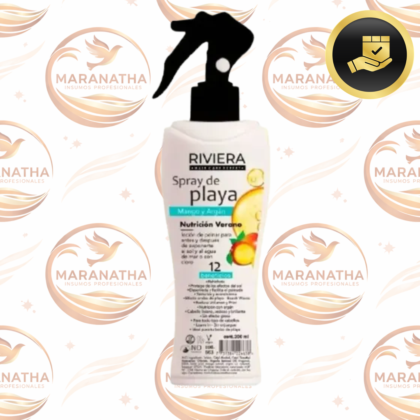Spray Loción Para Playa Riviera Mango Y Argán Con 12 Beneficios 200ml