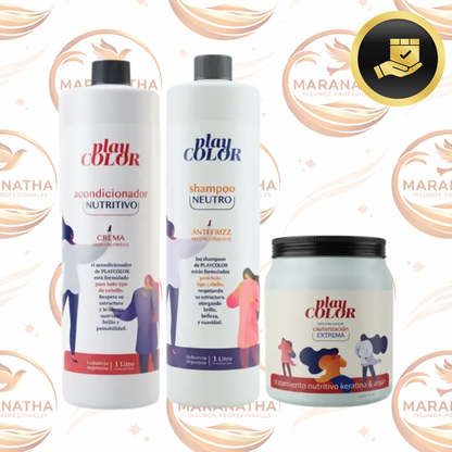 Pack Play Color Shampo + Acond + Mascara Plasma