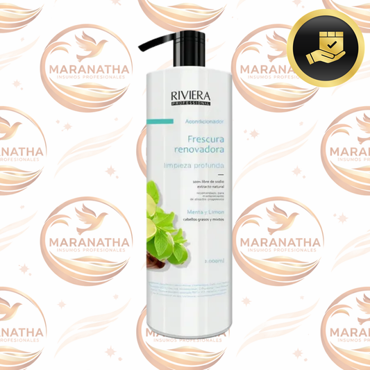 Acondicionador Cabello Graso Menta Y Limón Riviera 1l