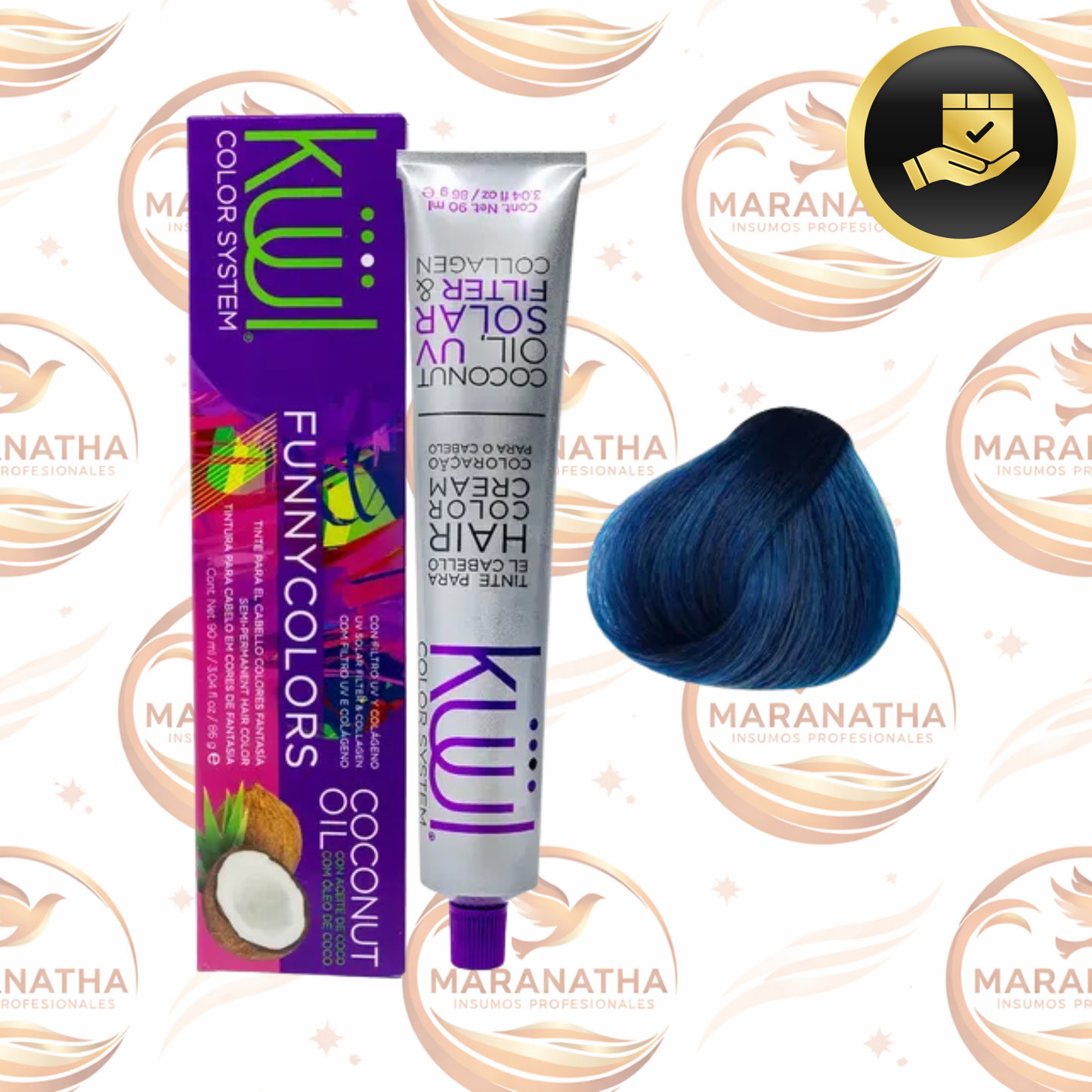 Tinte Profesional Kuul Varios Tonos Colores Fantasía Tono Azul jeans