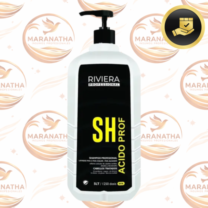 Shampoo Acido Riviera Profesional Sin Sal Vegano 5 Litros