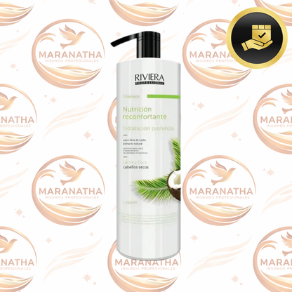 Shampoo Cabello Seco Proteína Leche Y Coco Riviera 1l