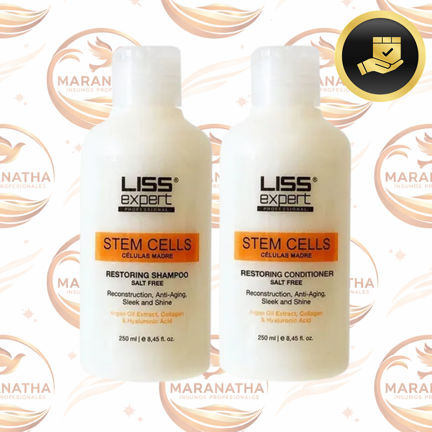 Kit Shampoo Y Acondicionador Celulas Madre Liss Expert 250ml