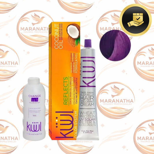 Tinta Kuul Color Reflects Violeta 90ml + Oxidante Activador