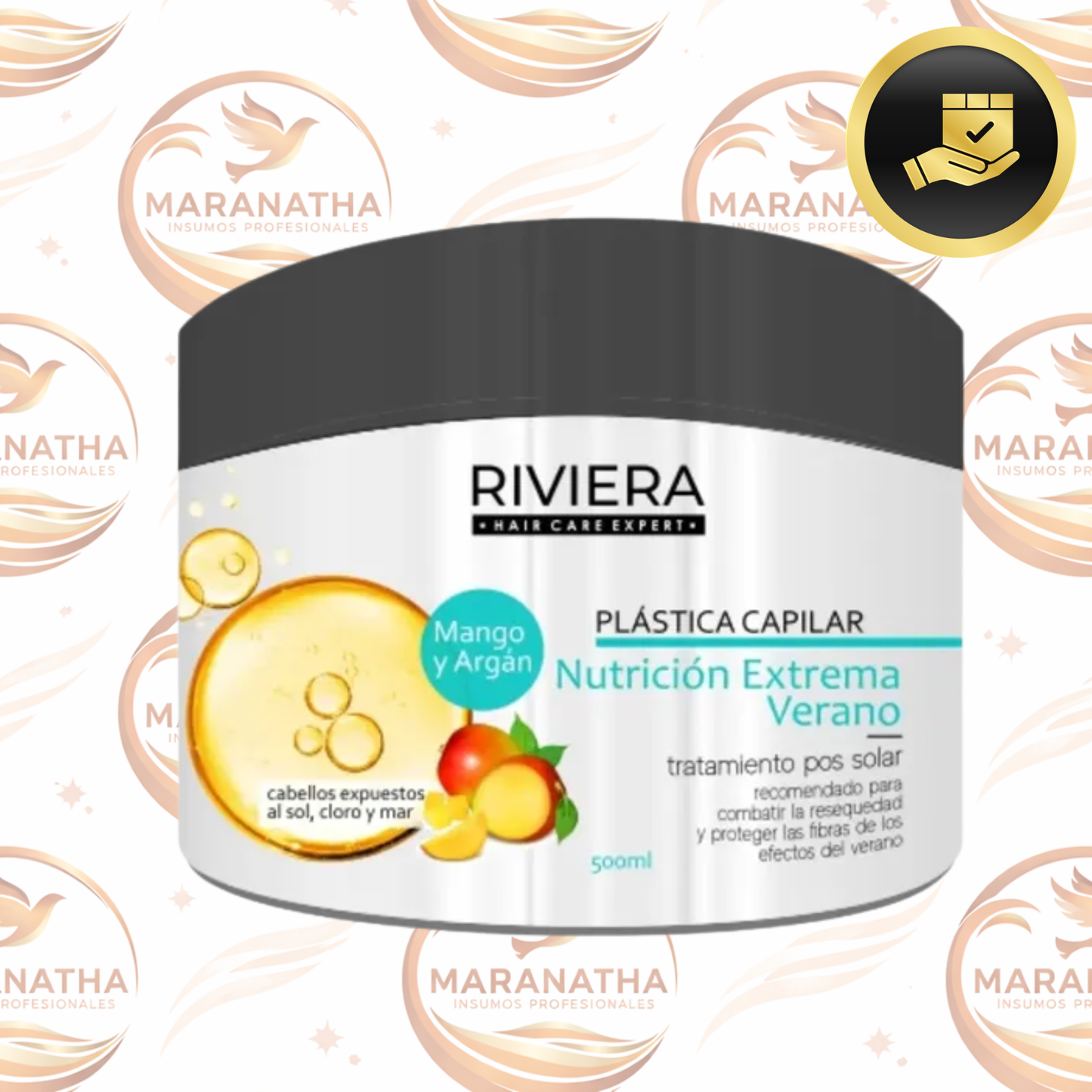 Mascara Capilar Sin Sal Riviera Nutrición Verano Mango 500ml