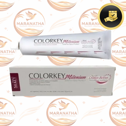 Tinta Silkey Colorkey Milenium Coloración Crema Profesional 120 G Tono 5.3 castaño claro dorado