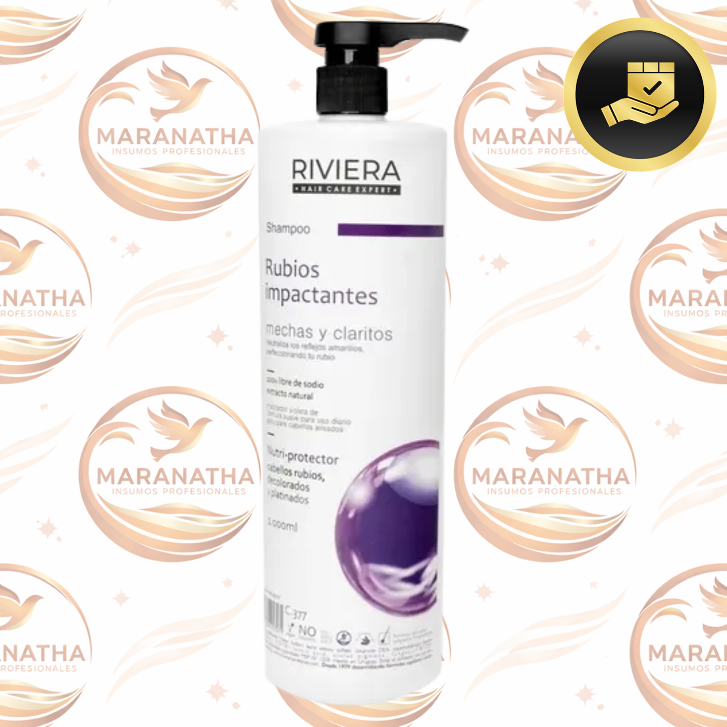 Shampoo Rubios Impactantes Riviera 1l Matizador Uso Diario