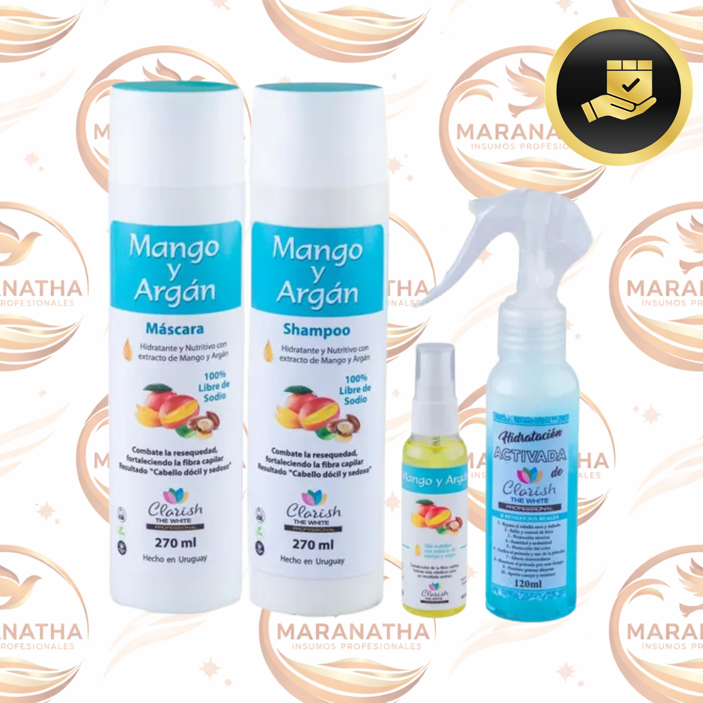 Pack Shampoo Sin Sal+acond+óleo Mango Argán+protector Term.