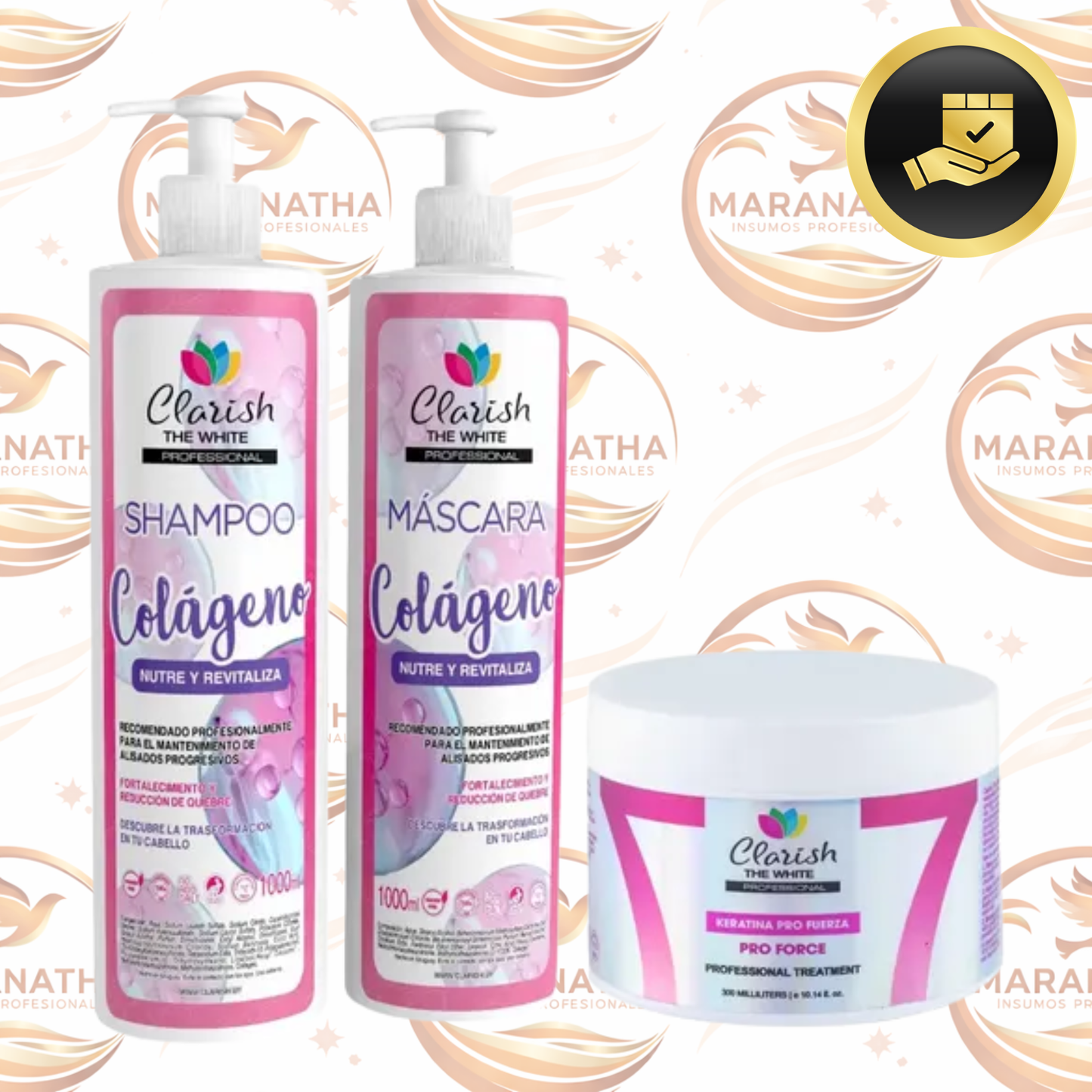 Shampoo Sin Sal  + Acond Con Colágeno + Keratina Concentrada