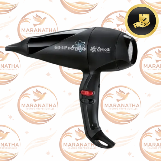 Secador Ceriotti Go Up Ionic 2500W Profesional Negro Aire Frío 2 Velocidades