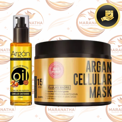 Máscara Células Madres Riviera 350gr + Aceite De Argán 100ml