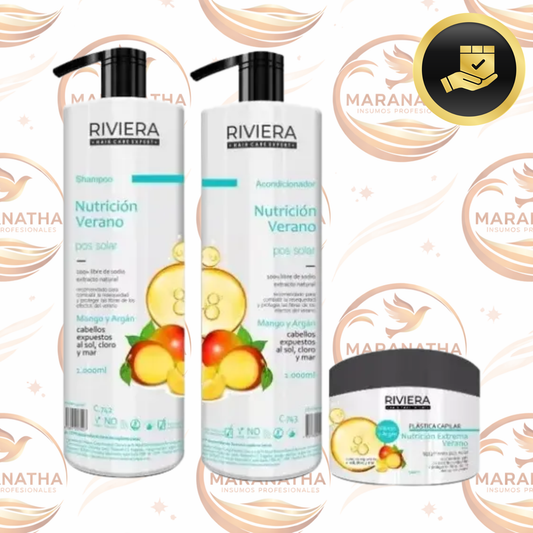 Kit Shampo + Acondicionador Nutrición Verano Sin Sal 1 Litro