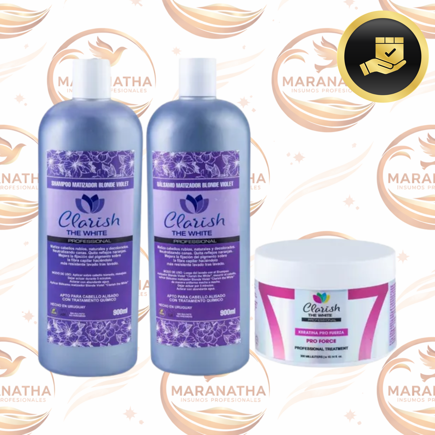 Shampoo Sin Sal + Acond Blonde + Keratina Concentrada
