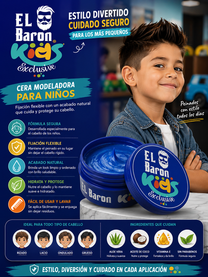 Pack X 3 Cera Modeladora Kids El Baron Exclusieve 150gr