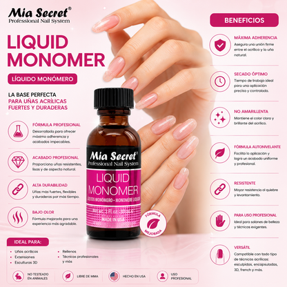 Monomero Liquido 30ml Mia Secret Profesional Uñas Esculpidas