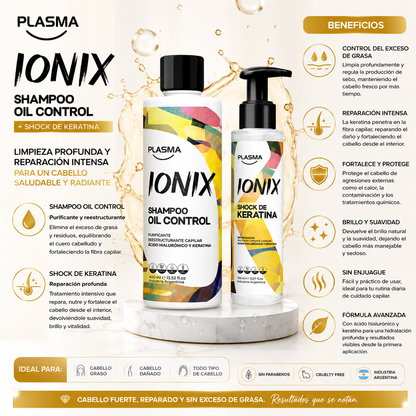 Pack Ionix Plasma Shampo Oil Control  + Keratina Shock