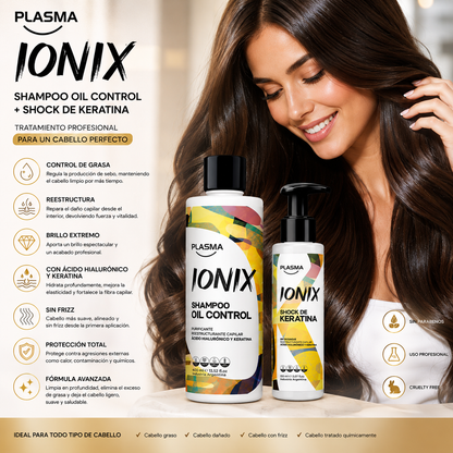 Pack Ionix Plasma Shampo Oil Control  + Keratina Shock