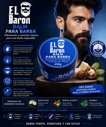 Balsamo Para Barba Hidratante Nutricion El Baron 250gr