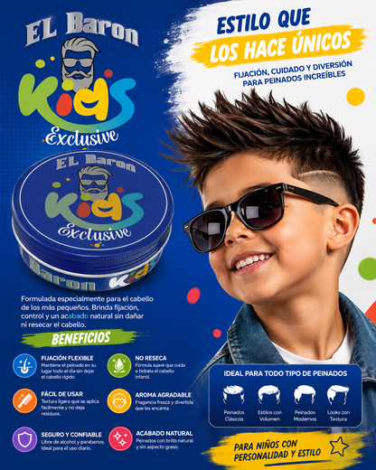 Pack X 3 Cera Modeladora Kids El Baron Exclusieve 150gr